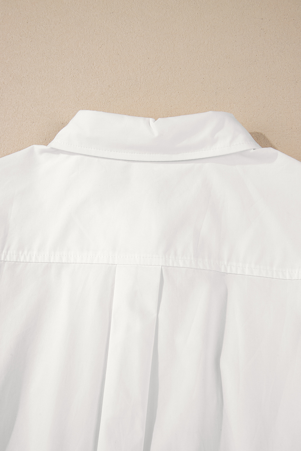 White Lace Crochet Trim Turn Down Collar Buttoned Shirt - loveforevers
