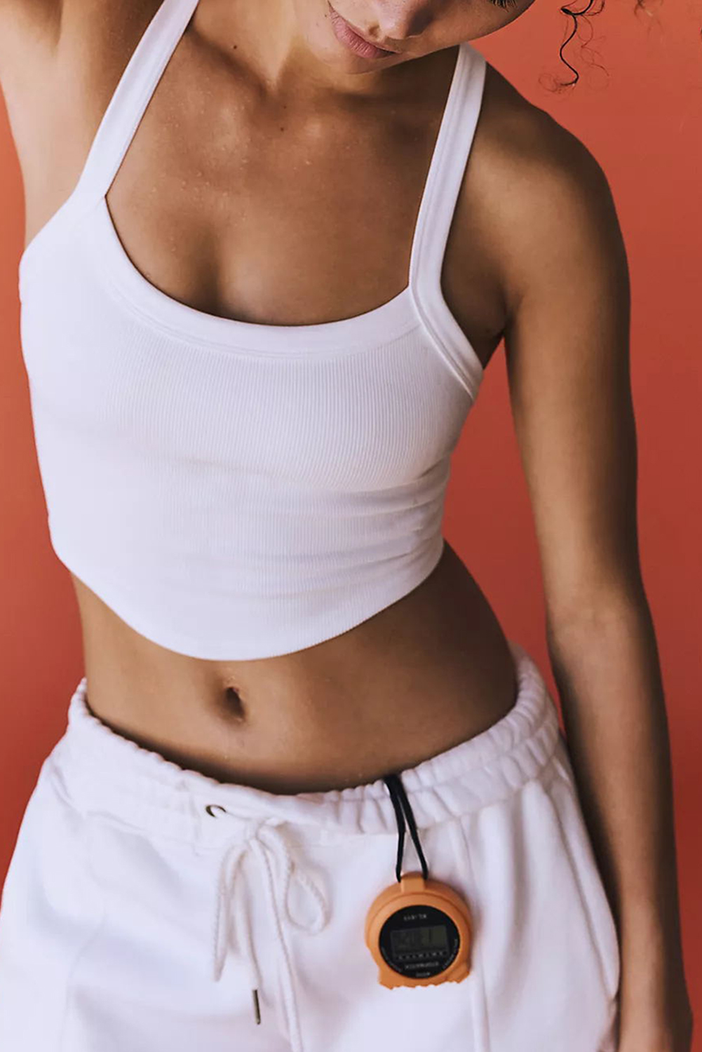 Bonbon Athletic Ribbed Cropped Cami Top - loveforevers