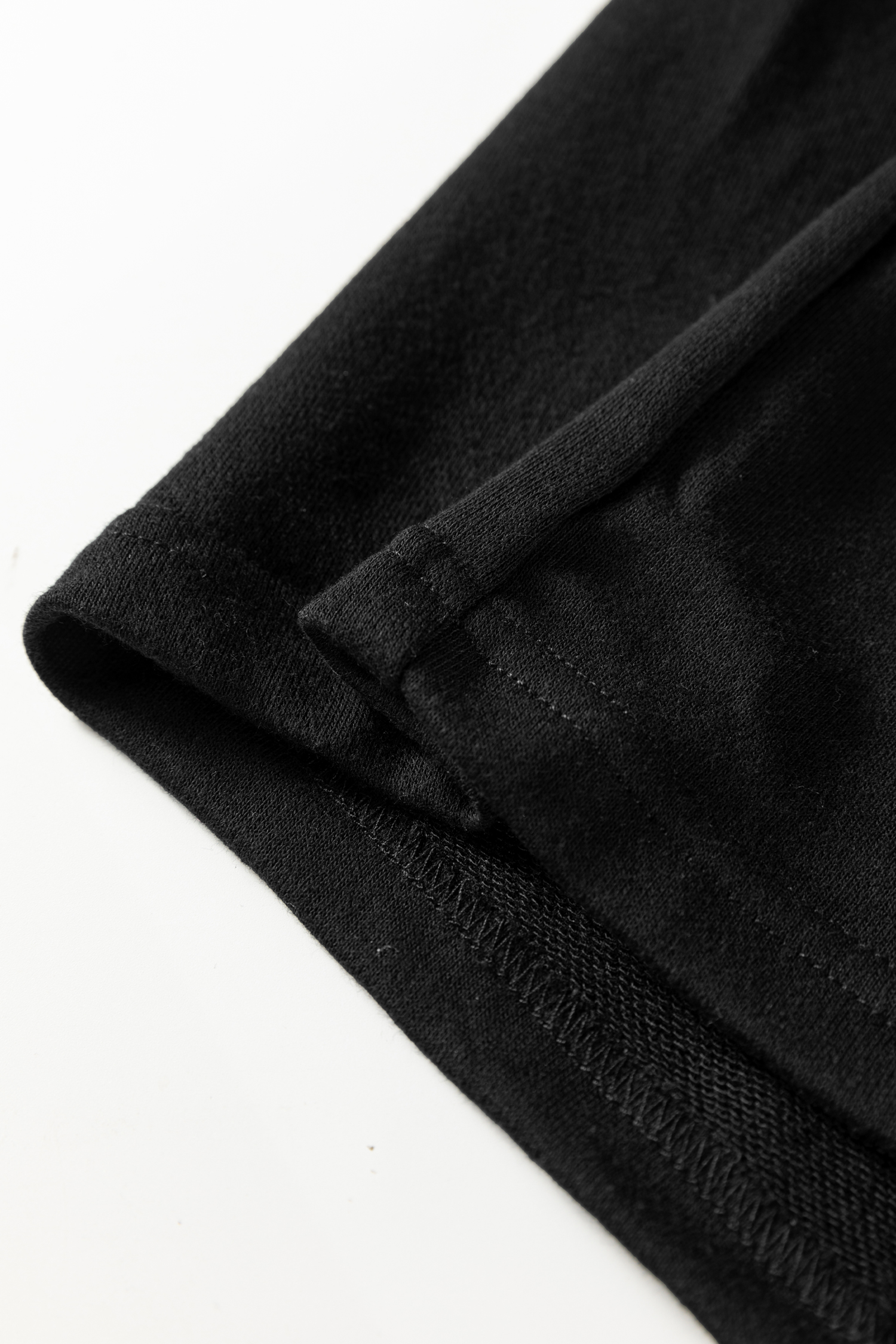 Black Seamed Drawstring High Waist Wide Leg Sweatpants - loveforevers