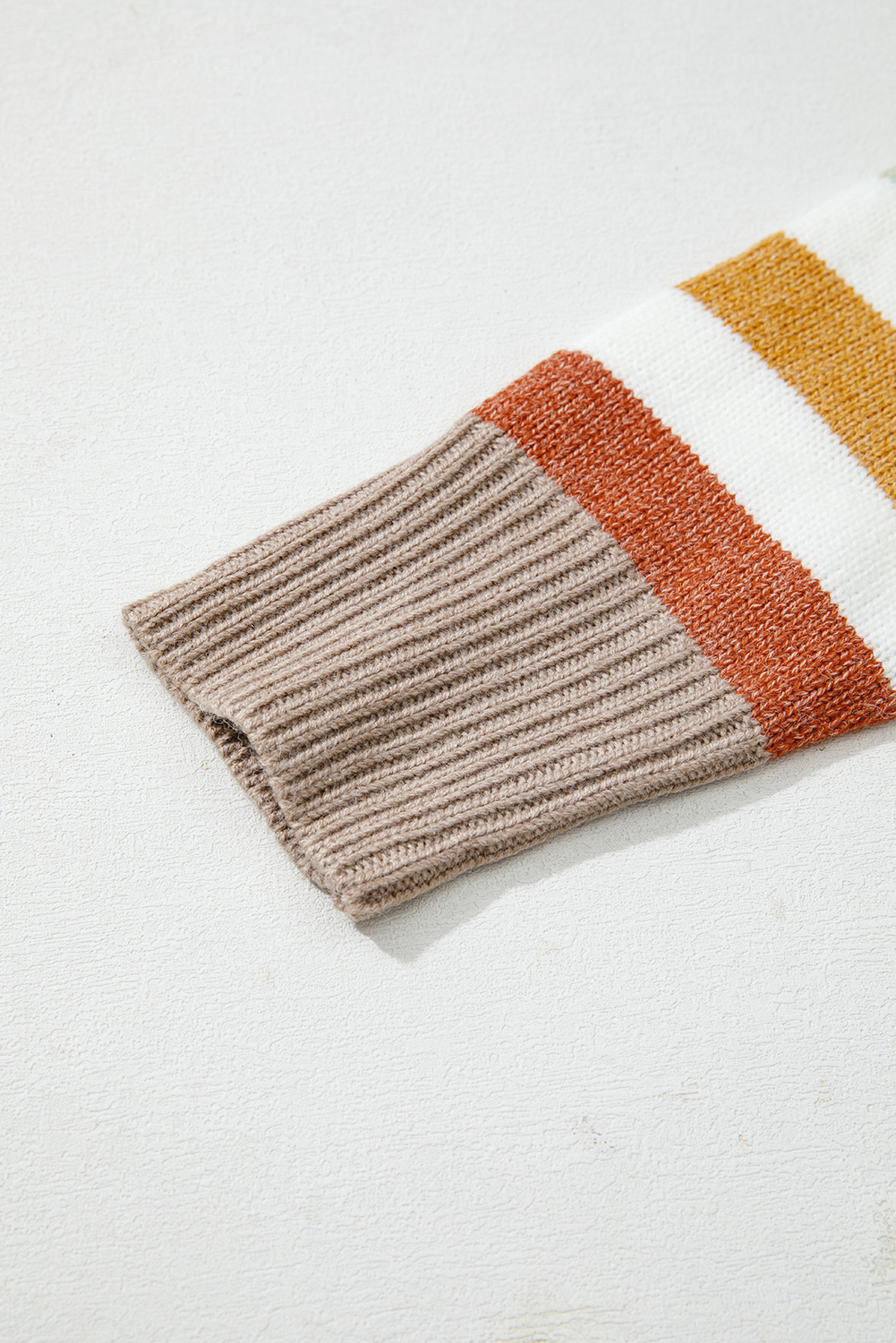 Multicolour Stripe Drop Shoulder Crew Neck Sweater - loveforevers