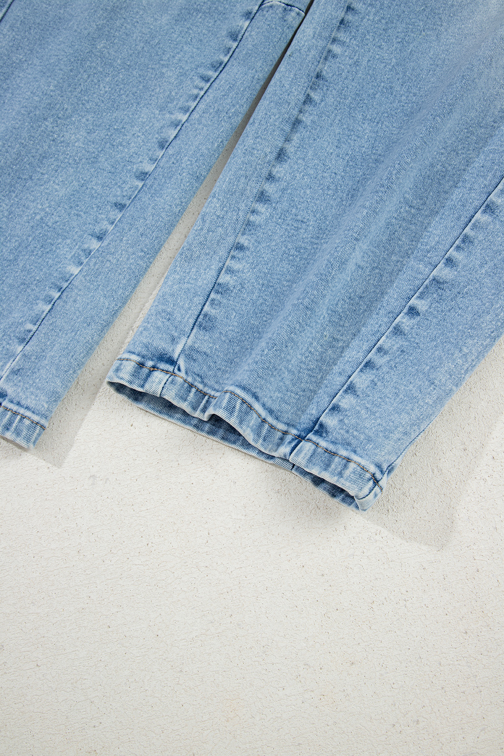 Beau Blue Flower Patched Light Wash Cropped High Waist Jeans - loveforevers