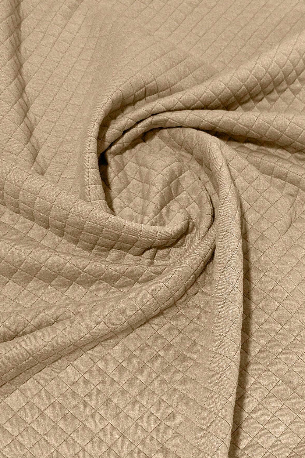 Pale Khaki Solid Geometric Textured Baseball Collar Jacket - loveforevers