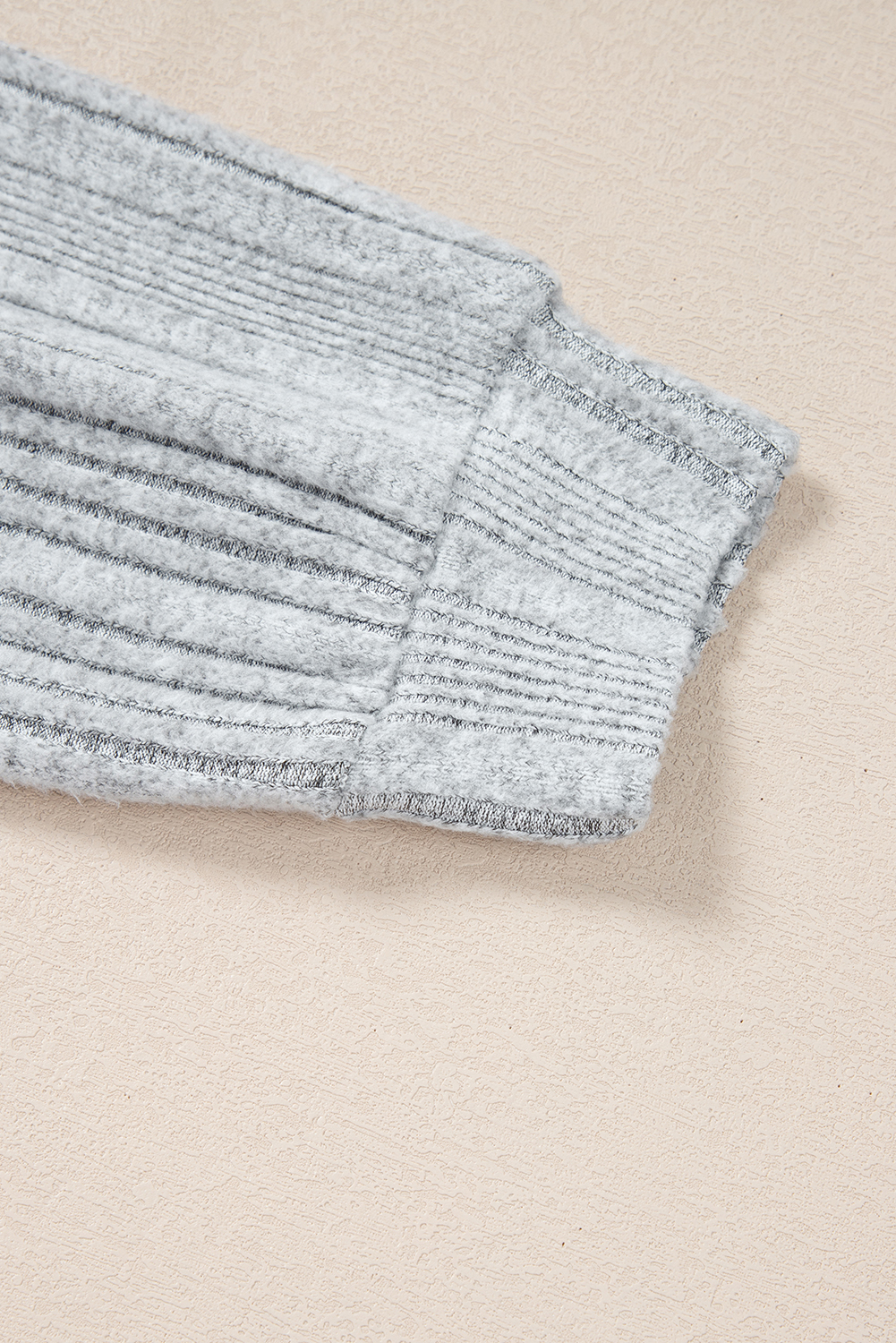 Light Grey Textured Crossover Backless Knit Long Sleeve Top - loveforevers