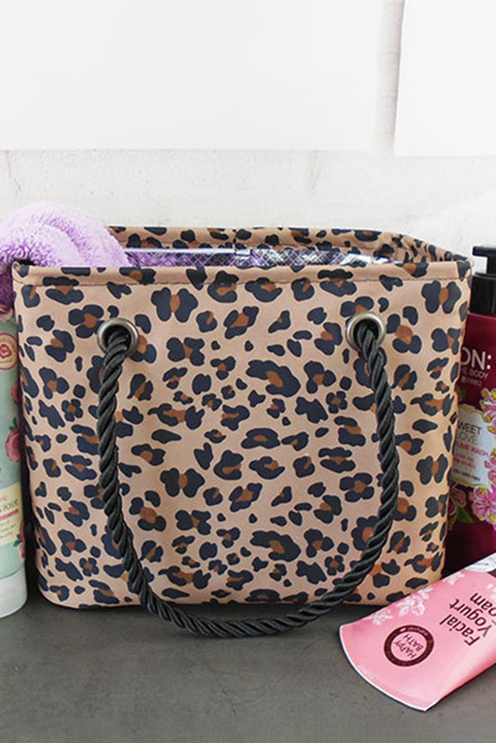 Leopard Waterproof Canvas Toiletry Bag (Slight Color Variations by Batch) - loveforevers