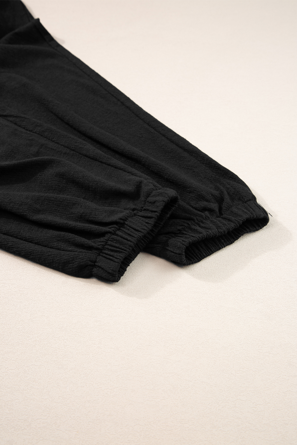 Black Shirred High Waist Sleeveless V Neck Jumpsuit - loveforevers