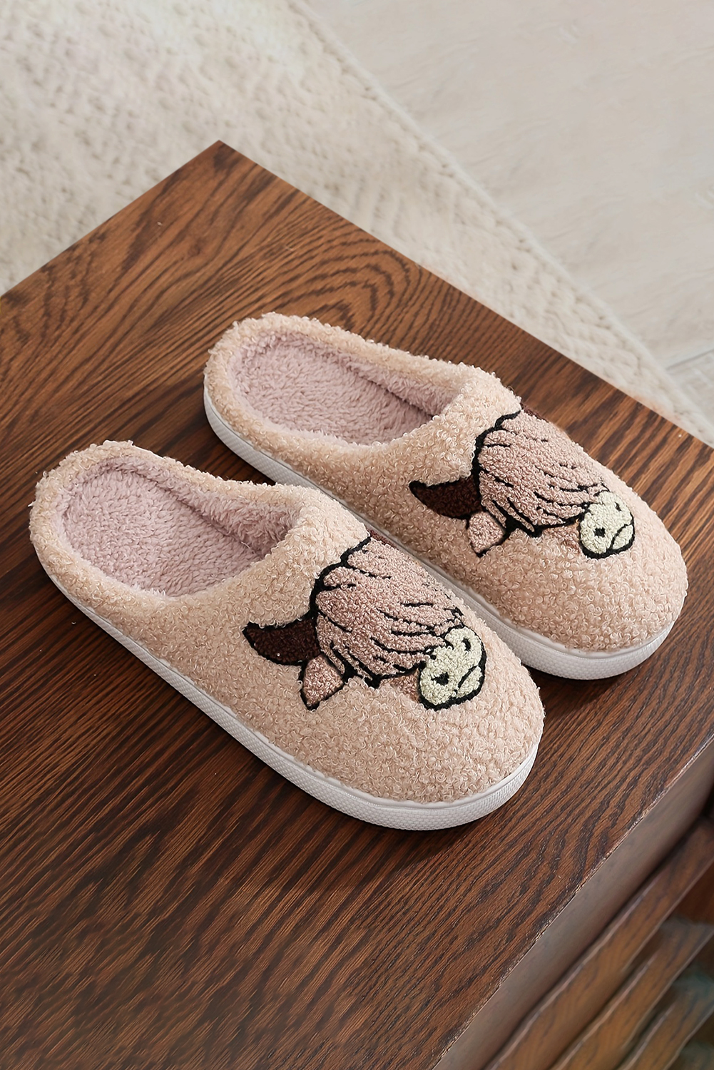 Parchment Cartoon Animal Plush Slippers - loveforevers