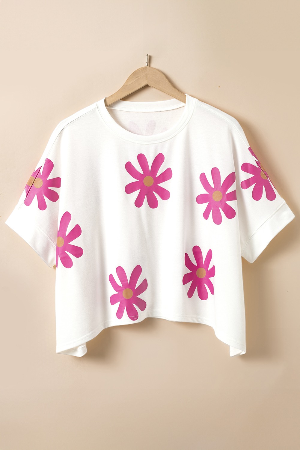 White Daisy Flower Printed Casual T Shirt - loveforevers