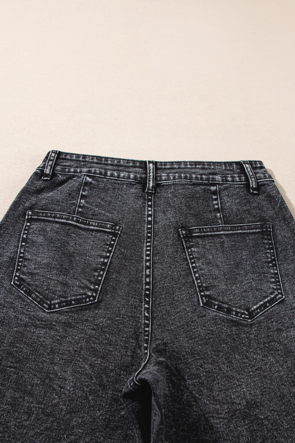 Light Blue Chic Patch Pocket Straight Leg Loose Jeans - loveforevers