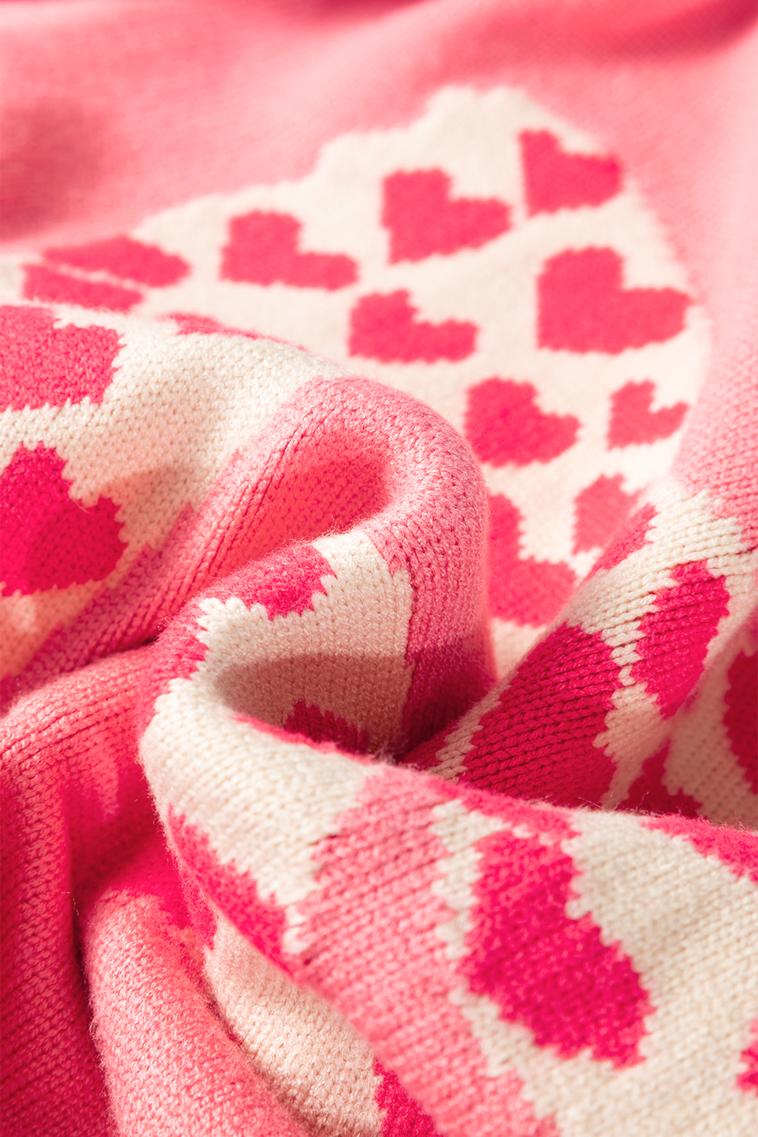 White Heart Bow Graphic Valentine Sweater - loveforevers