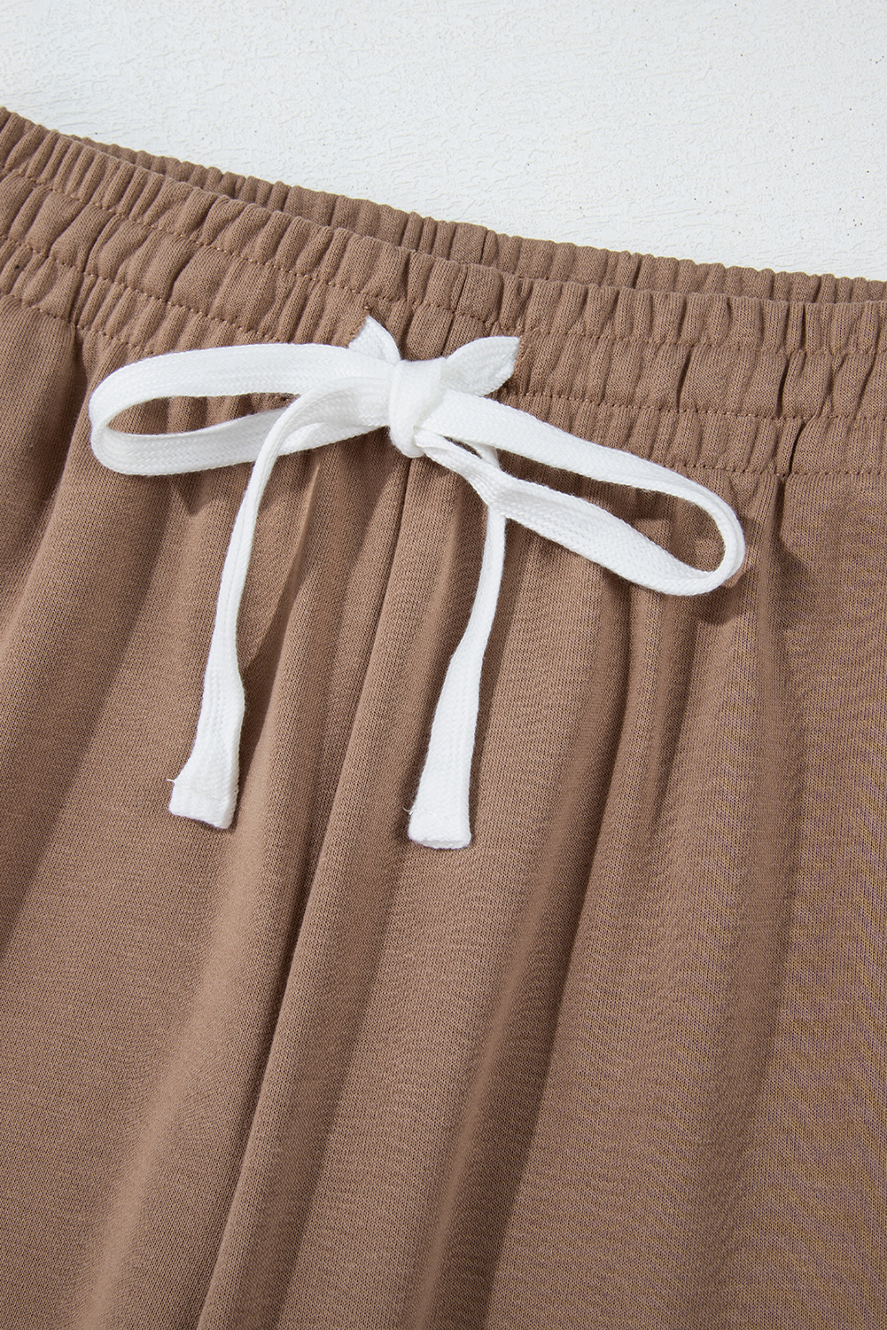 Brown Stripe Striped Drop Shoulder Pullover and Jogger Pants Set - loveforevers