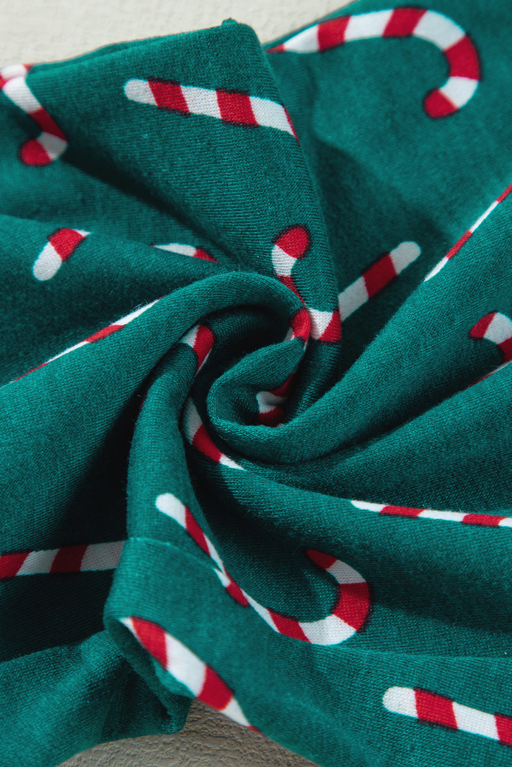 Green Christmas Candy Cane Printed Top and Pants Lounge Set - loveforevers