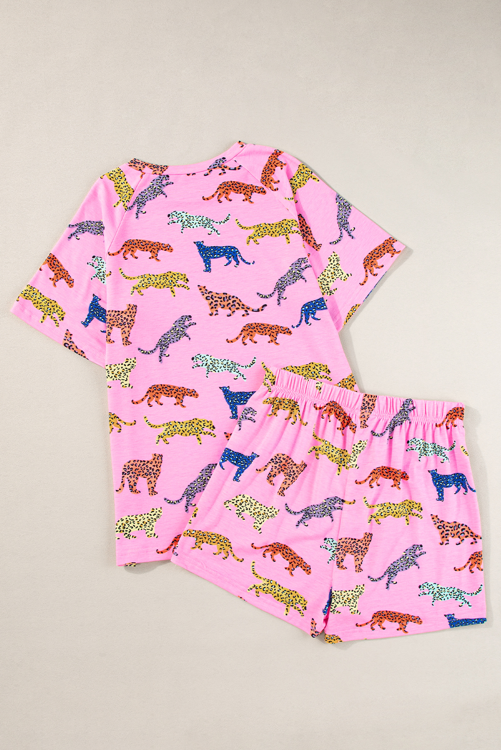 Pink Cheetah Print Shirt and Pants Pajama Set - loveforevers
