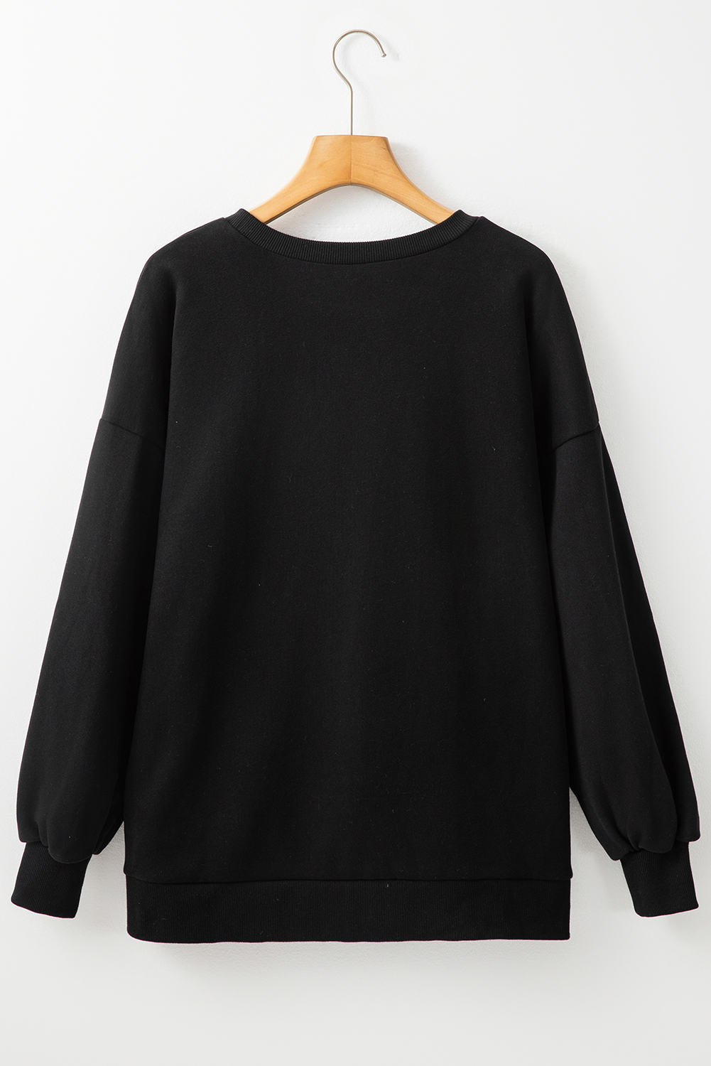 Grass Green Solid Fleece Lined Drop Shoulder High Low Sweatshirt - loveforevers