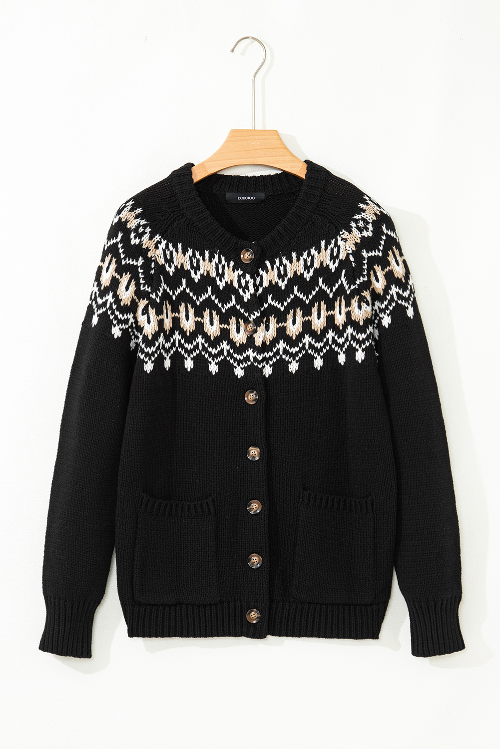Moss Green Western Fashion Abstract Printed Cardigan Sweater - loveforevers
