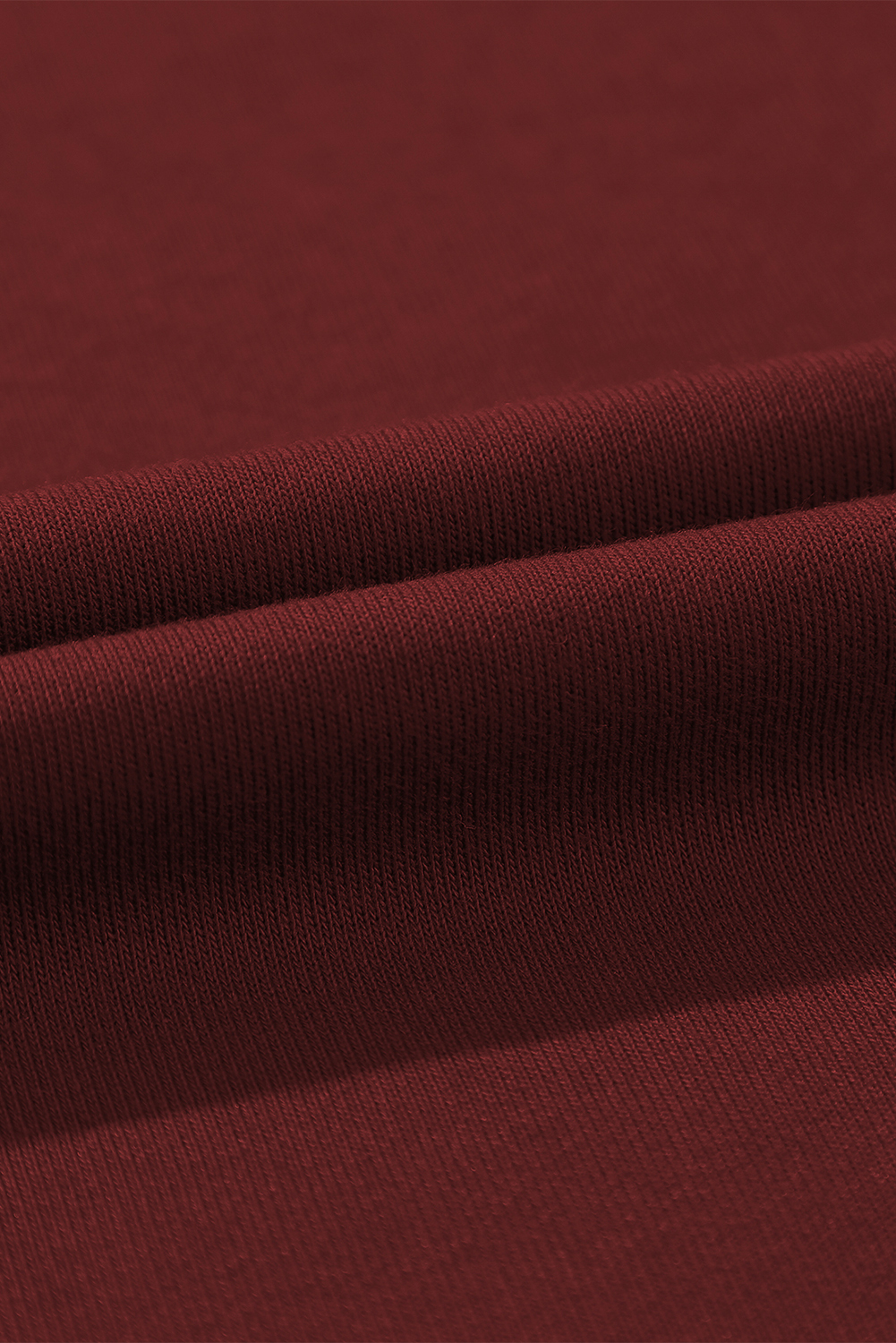 Burgundy Tied Elastic High Waist Pleated Detail Solid Sweatpants - loveforevers