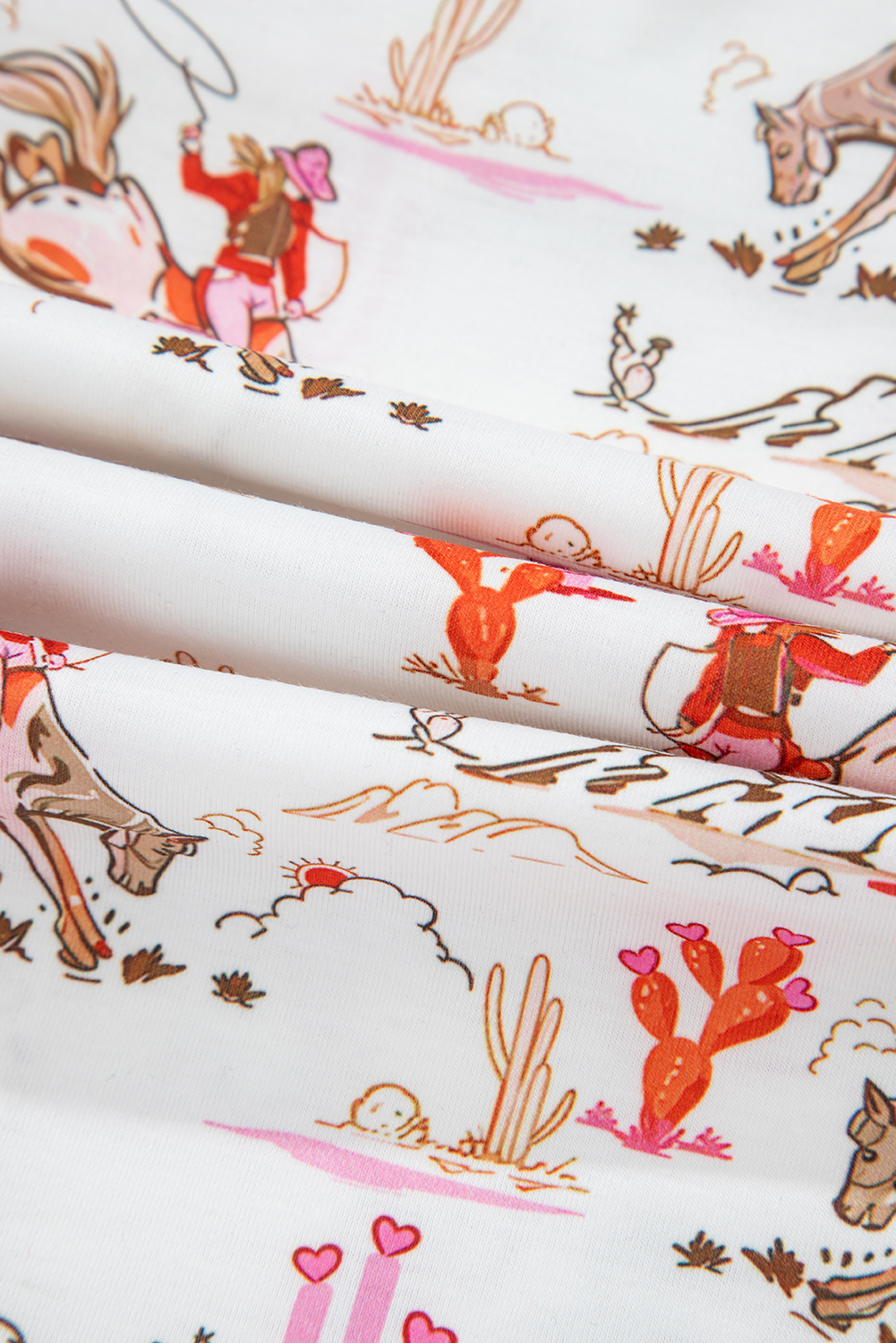 White Cowgirl Country Print Pajamas Set - loveforevers