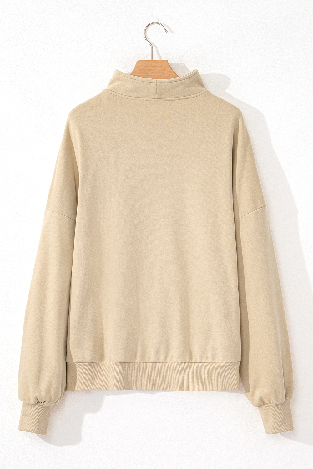 Bonbon Zip-up Stand Neck Kangaroo Pocket Sweatshirt - loveforevers