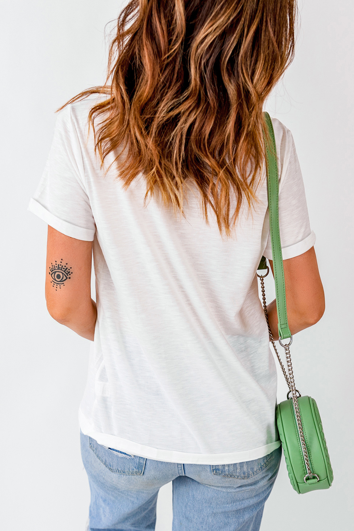 White Coquette St Patricks Day Sequin Graphic T Shirt - loveforevers