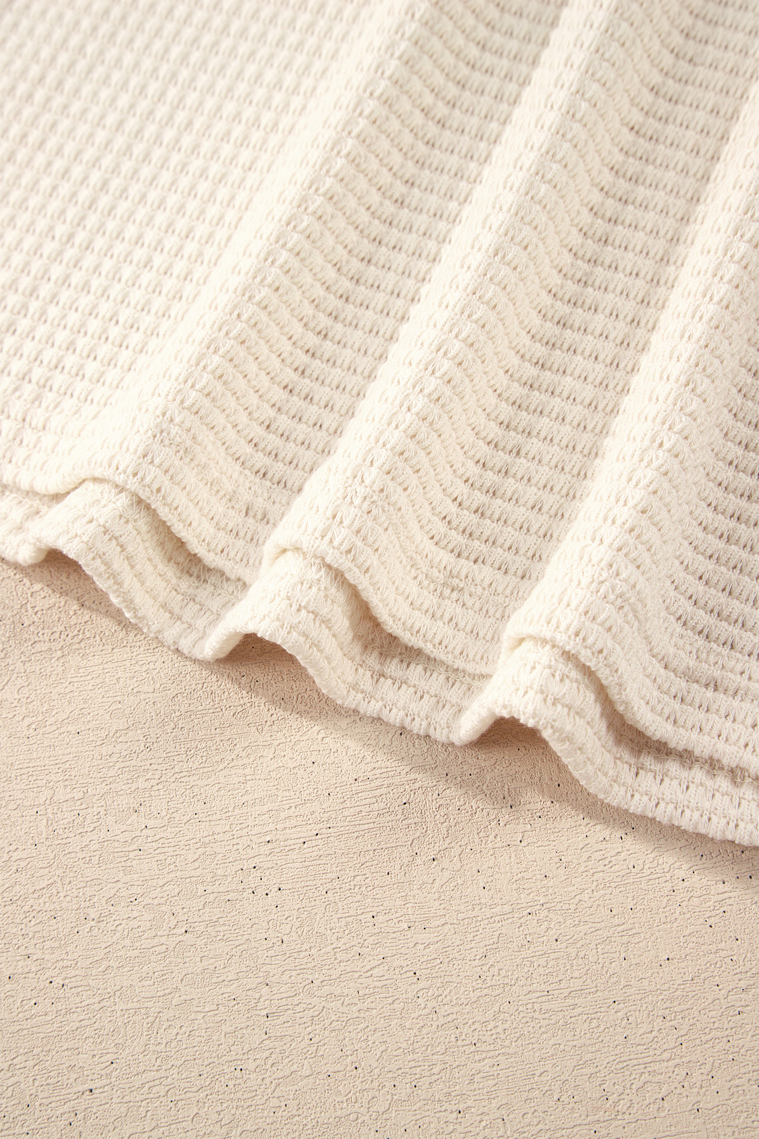 Coffee Waffle Contrast Half Buttoned Hooded Pullover Top - loveforevers