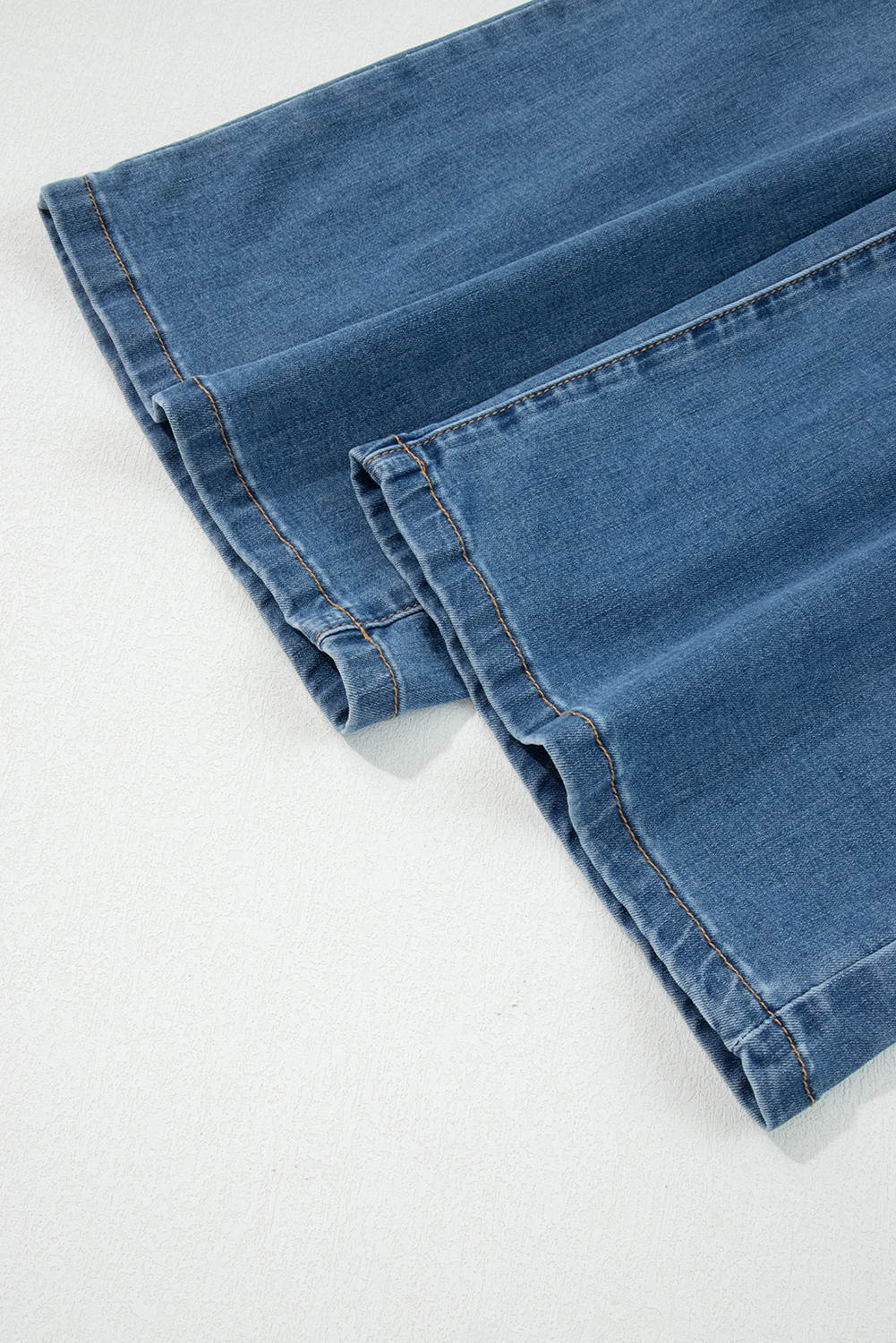 Ashleigh Blue Multi Buttons High Waist Wide Leg Jeans With Pockets - loveforevers