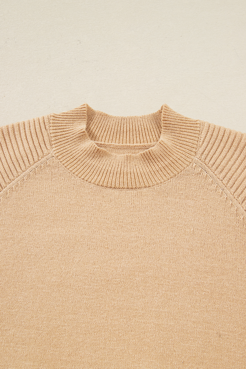 Smoke Gray High Neck Puff Sleeve Sweater Pleated Mini Skirt 2pcs Knitted Outfit - loveforevers
