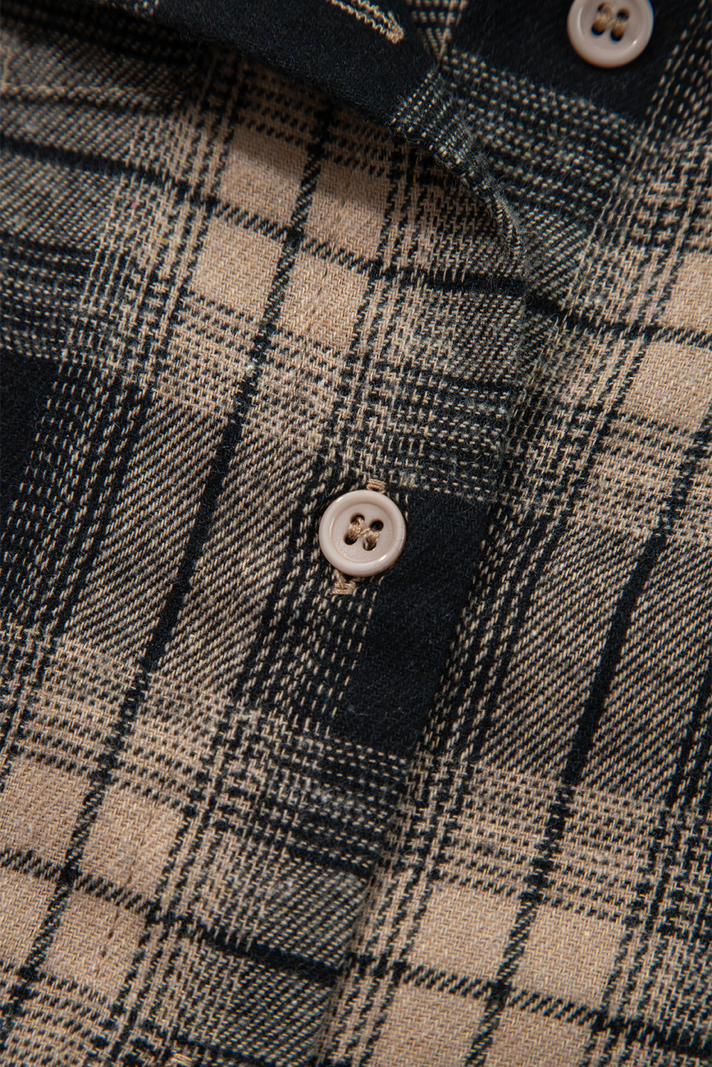 Multicolour Retro Plaid Double Flap Pocket Brushed Shacket - loveforevers