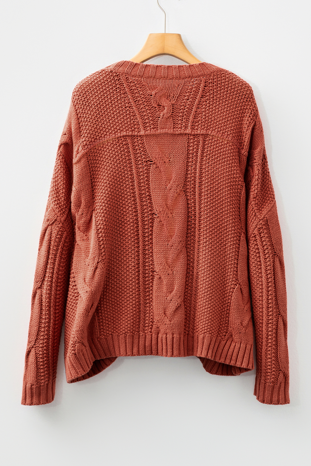Redwood Burl Chunky Fit Slouchy Textured Knit Sweater - loveforevers