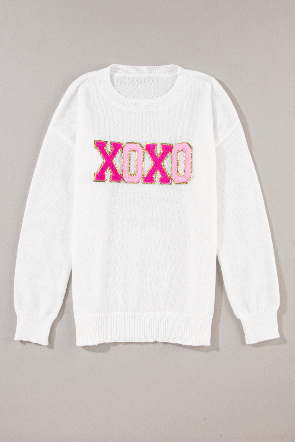 White Merry & Bright Round Neck Casual Sweater - loveforevers
