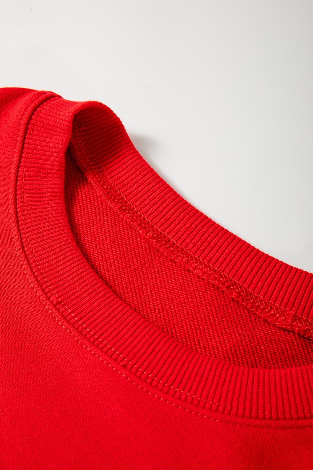 Red Sequin Christmas Tree Graphic Drop Shoulder Sweatshirt - loveforevers