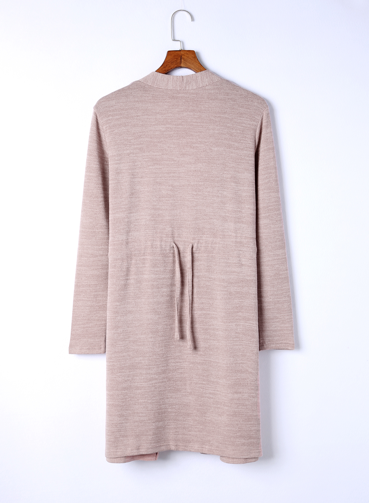 Pink Tunic Back Open Front Cardigan with Pockets - loveforevers