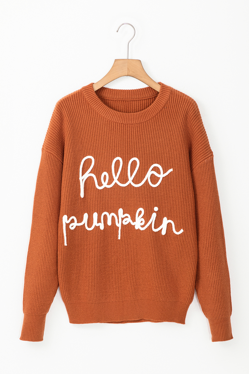 Flamingo Hello Pumpkin Graphic Sweater - loveforevers