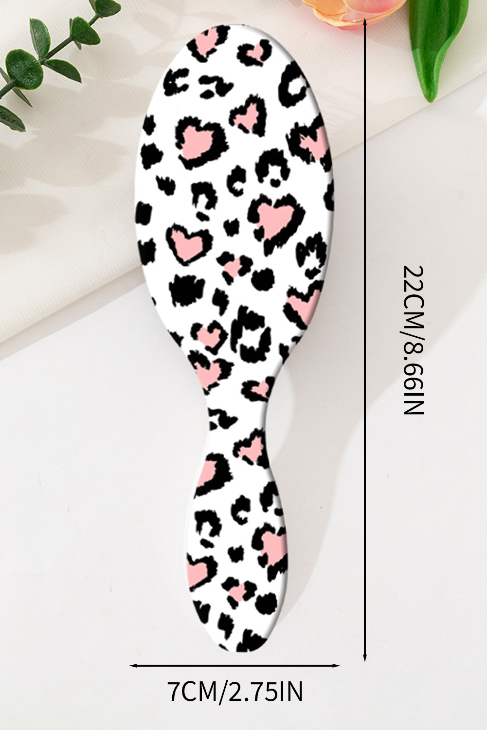 White Sweet Leopard Pattern Hair Care Comb - loveforevers