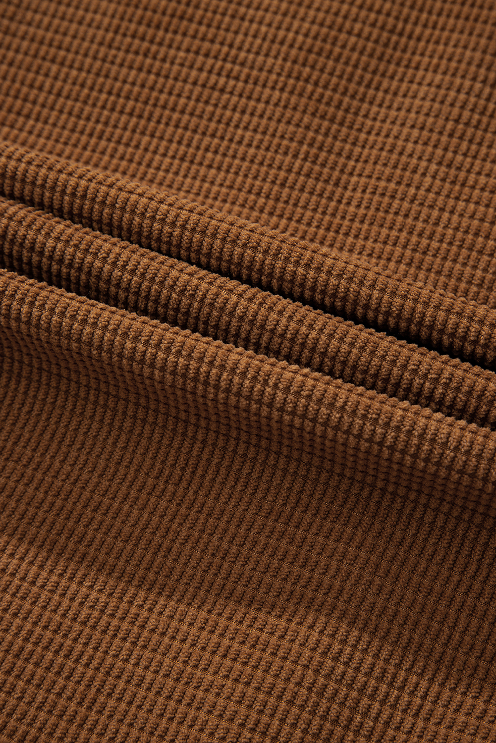 Brown Textured Flap Pocket Drop Shoulder Shacket - loveforevers