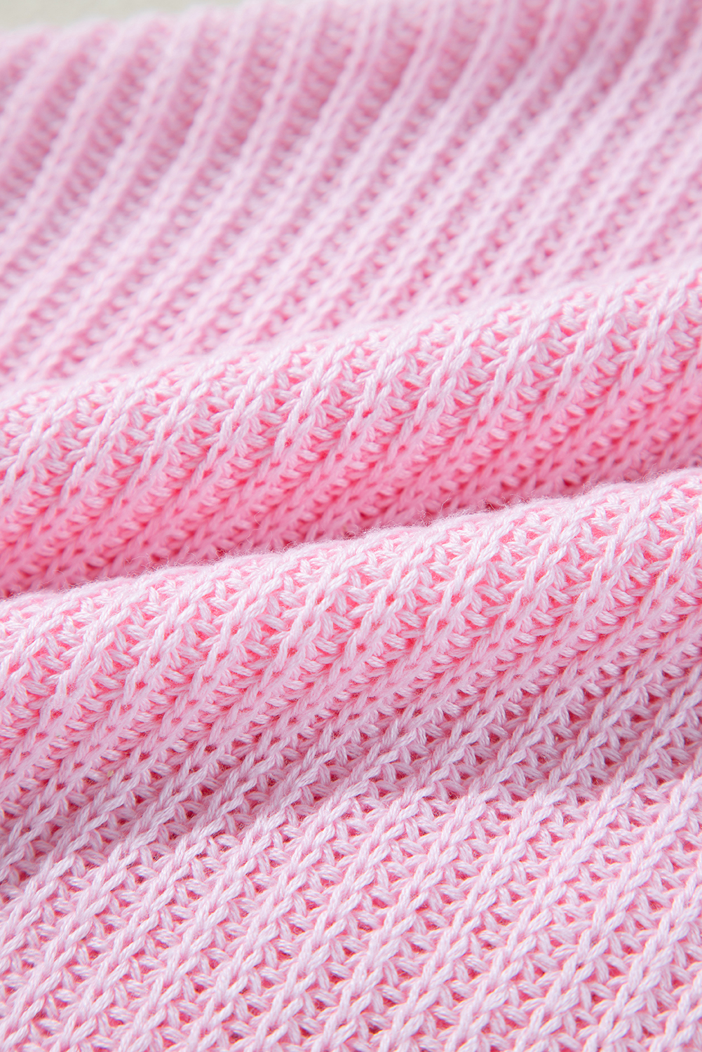 Pink Merry & Bright Pop Up Letter Waffle Knit Sweater - loveforevers