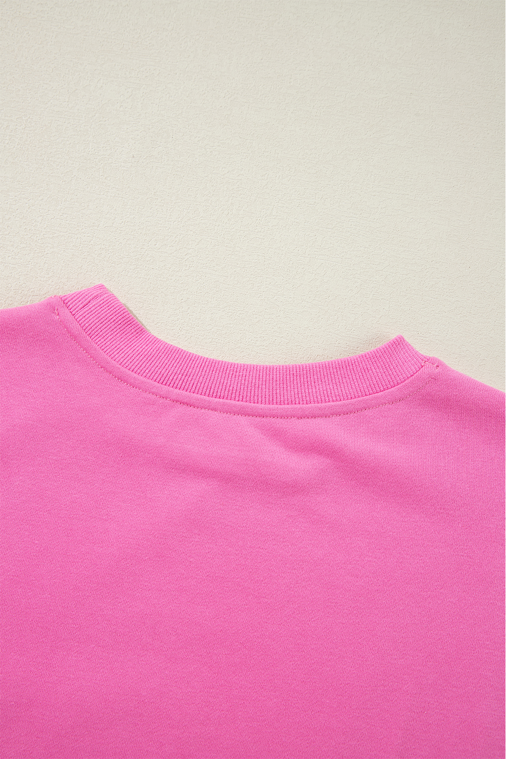 Navy Blue Plain Drop Shoulder Crewneck Pullover Sweatshirt - loveforevers