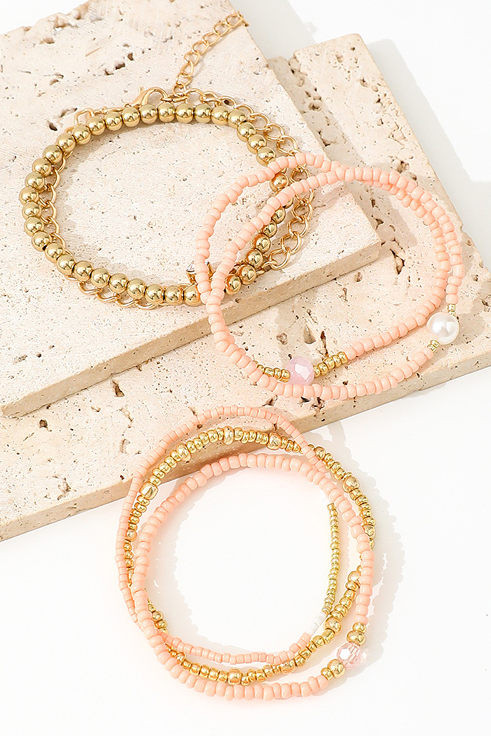 Gold Simple Beaded Multi Layer Bracelet - loveforevers