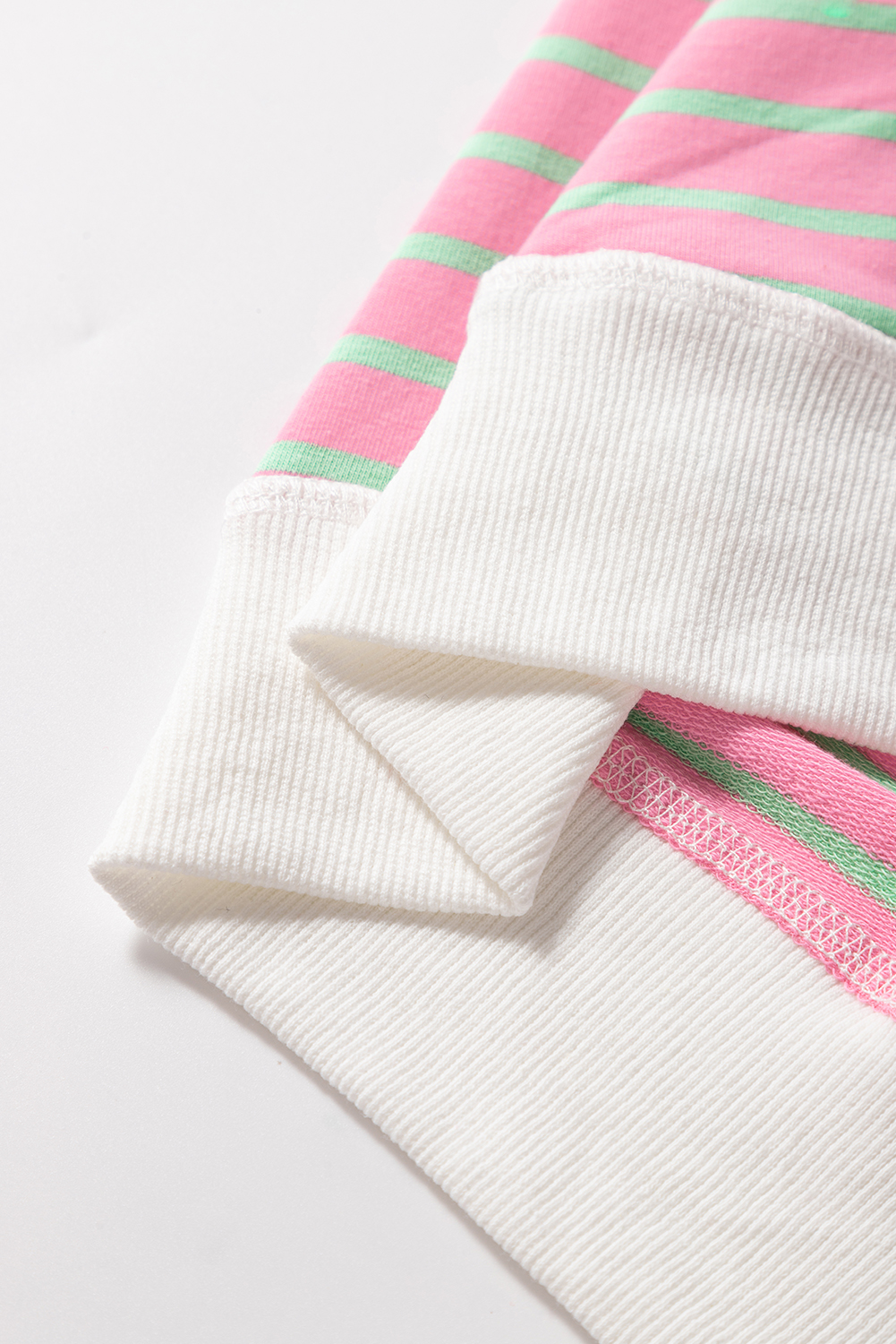Sachet Pink Striped Crew Neck Cap Sleeve T Shirt - loveforevers