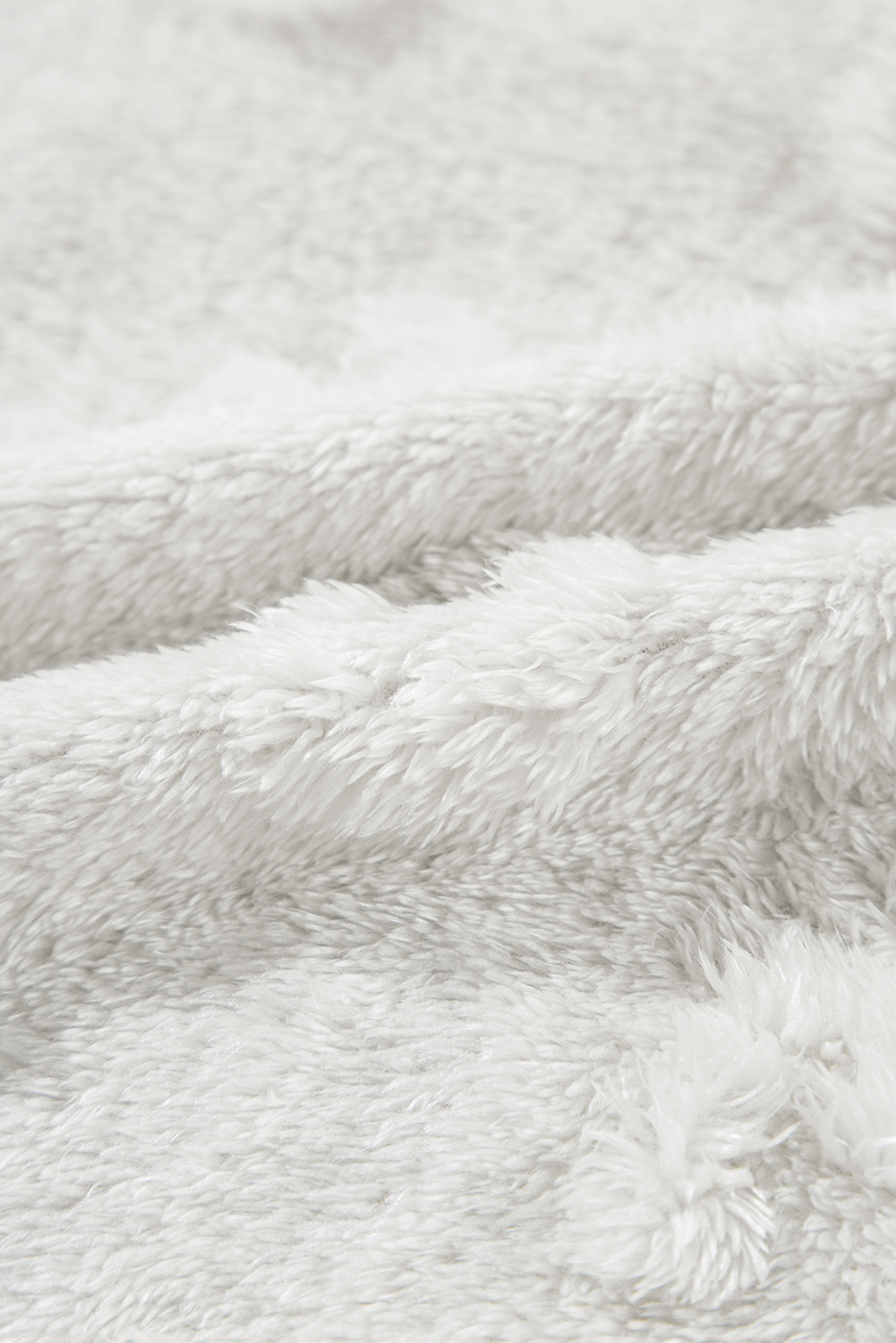 Light Grey Textured Leopard Fleece Loose Two Piece Lounge Set - loveforevers