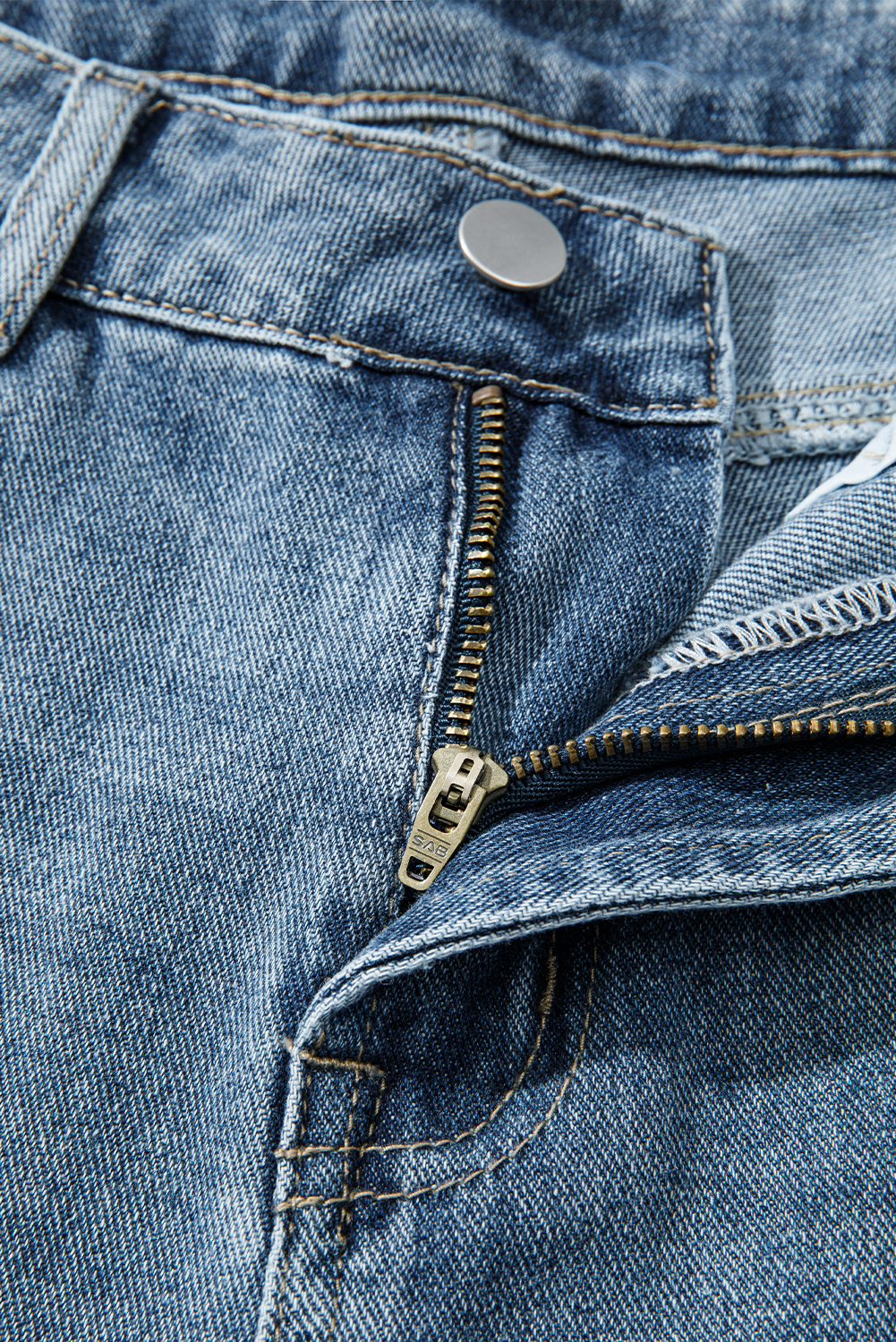 Dusk Blue Embroidered Cropped Wide Leg High Waist Jeans - loveforevers