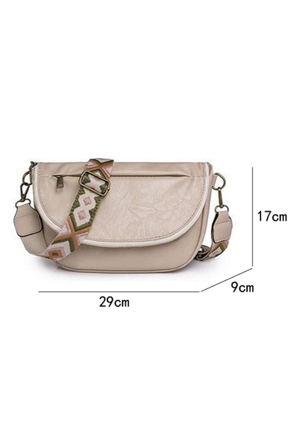 Thai Curry Ethnic Strap Vegan Leather Sling Bag - loveforevers