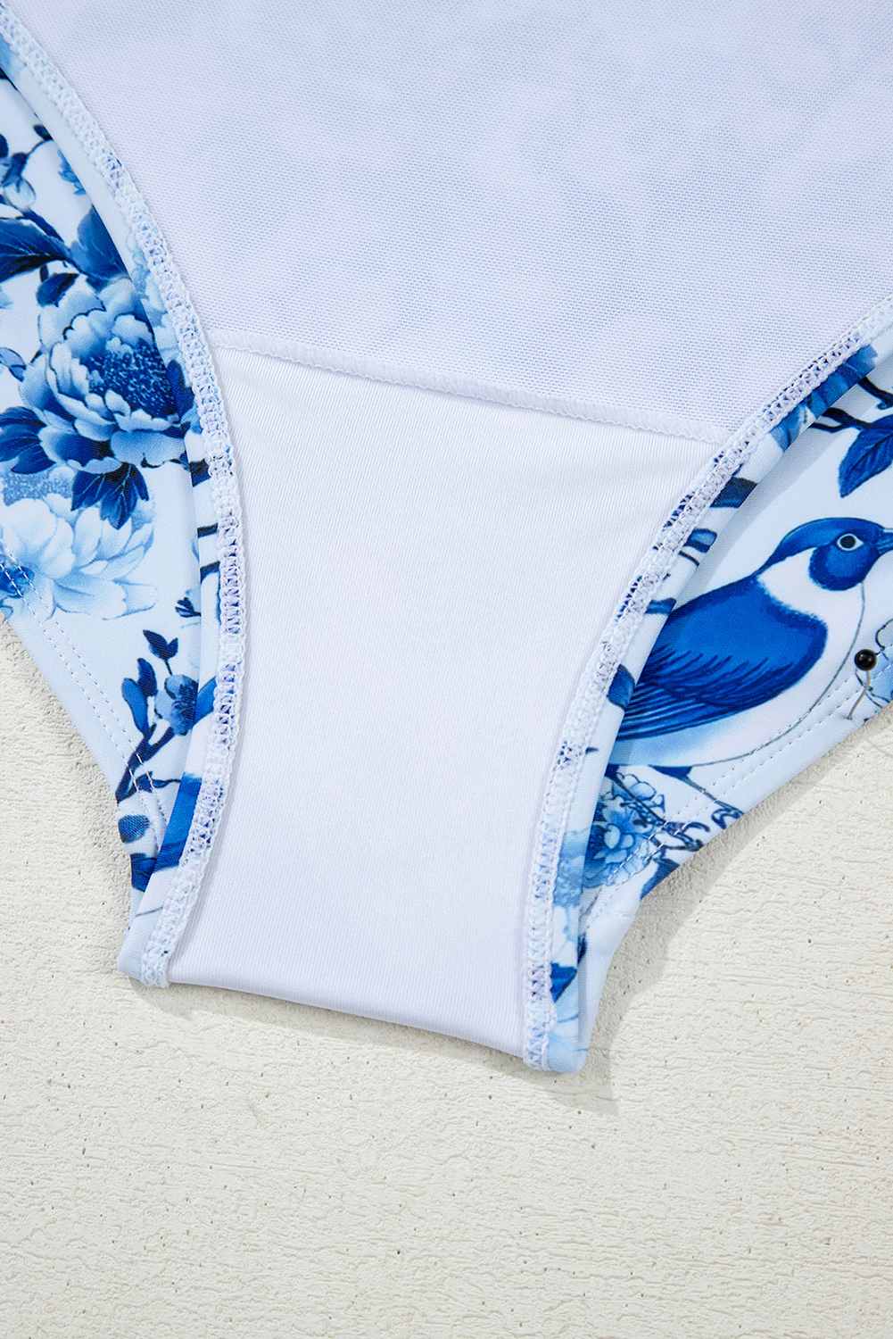 Blue Cutout Ruffled Spaghetti Strap One-Piece Swimwear - loveforevers