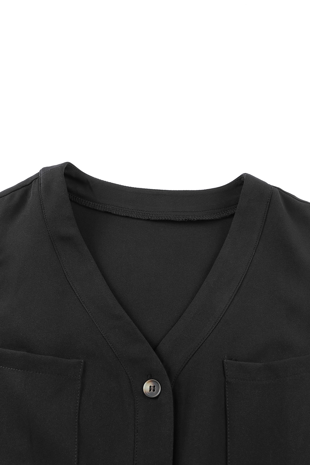 Black Buttoned Sleeveless Cropped Jumpsuit with Sash - loveforevers
