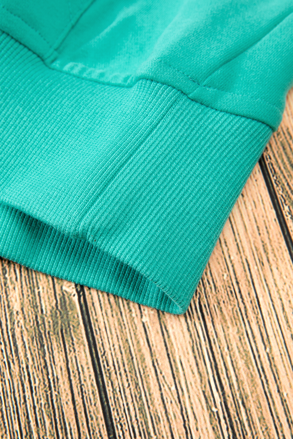 Aruba Blue Quarter Zip Stand Neck Kangaroo Pocket Sweatshirt - loveforevers