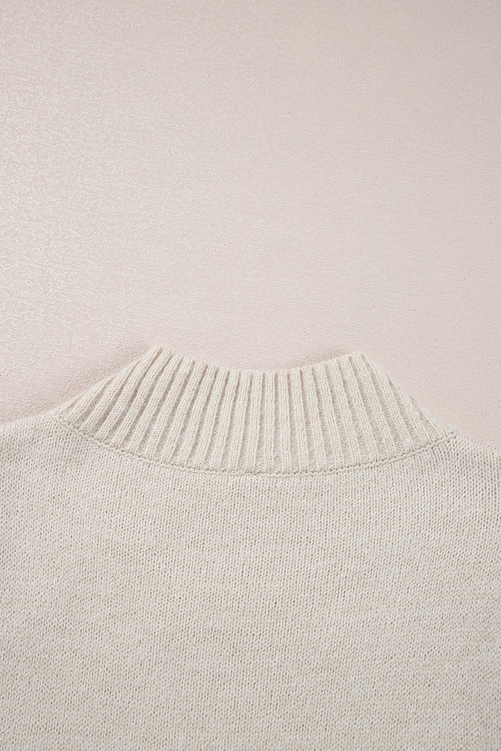 Parchment Pearl Beaded High Neck Bodycon Sweater Dress - loveforevers