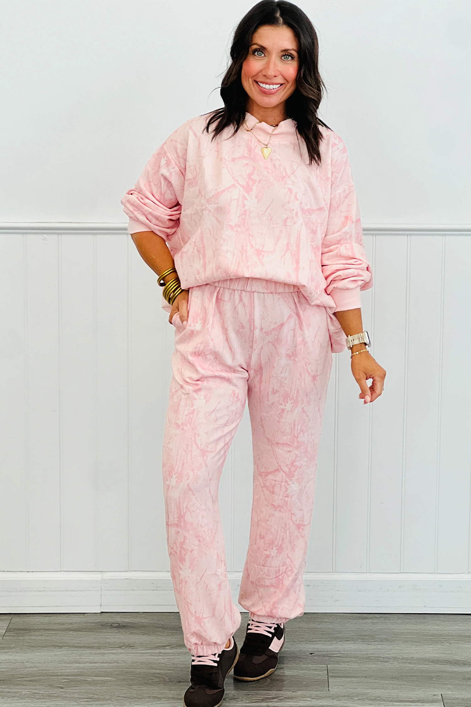Pink Camo Print Jogger Pants Set - loveforevers