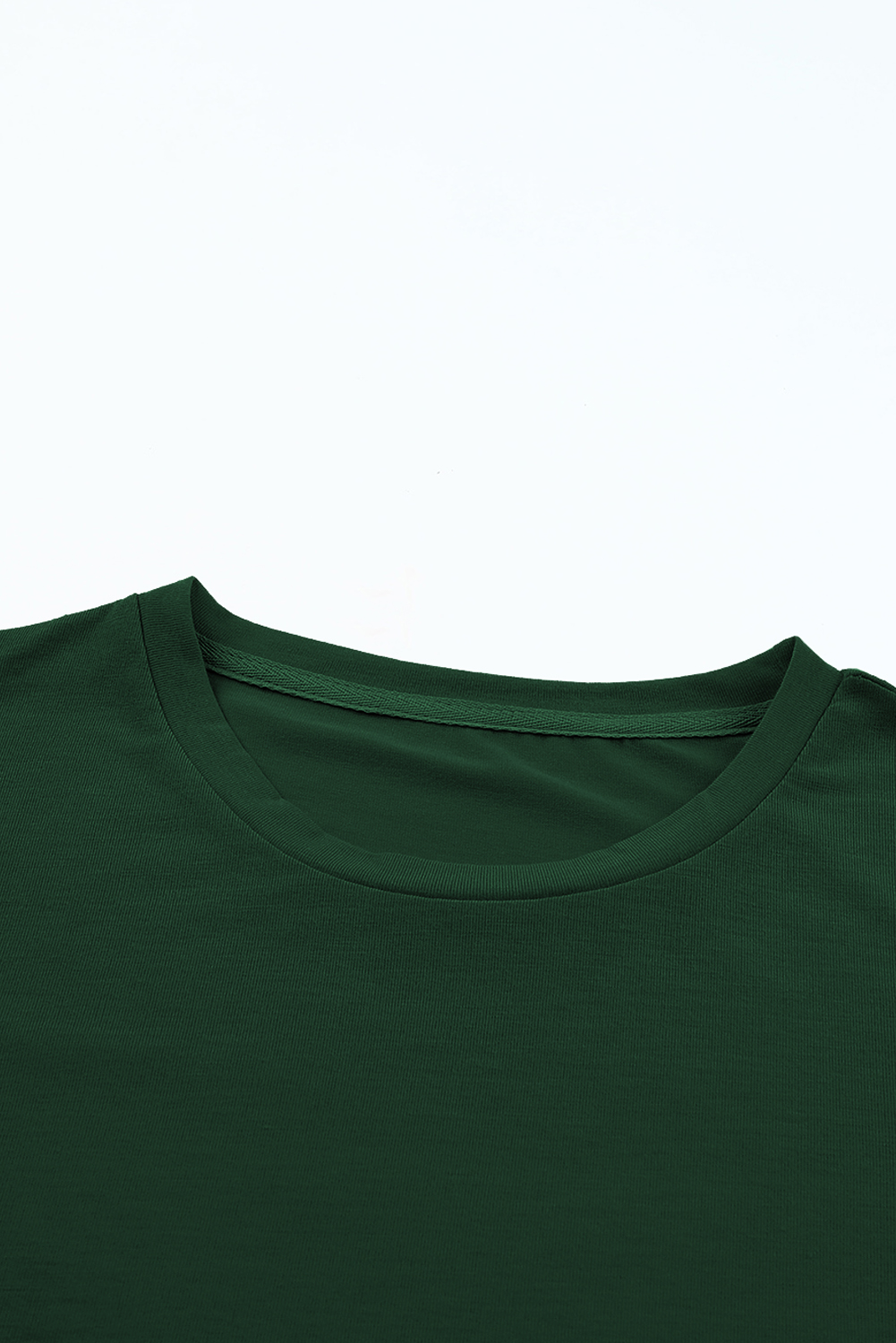 Khaki Casual Plain Crew Neck Tee - loveforevers