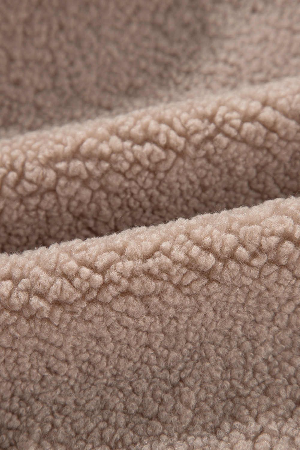 Light French Beige Zipper Pocketed Winter Fuzzy Jacket - loveforevers