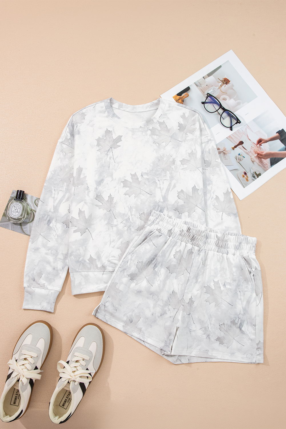 Beige Camo Print Baggy Drawstring Jogger Sweatpants - loveforevers
