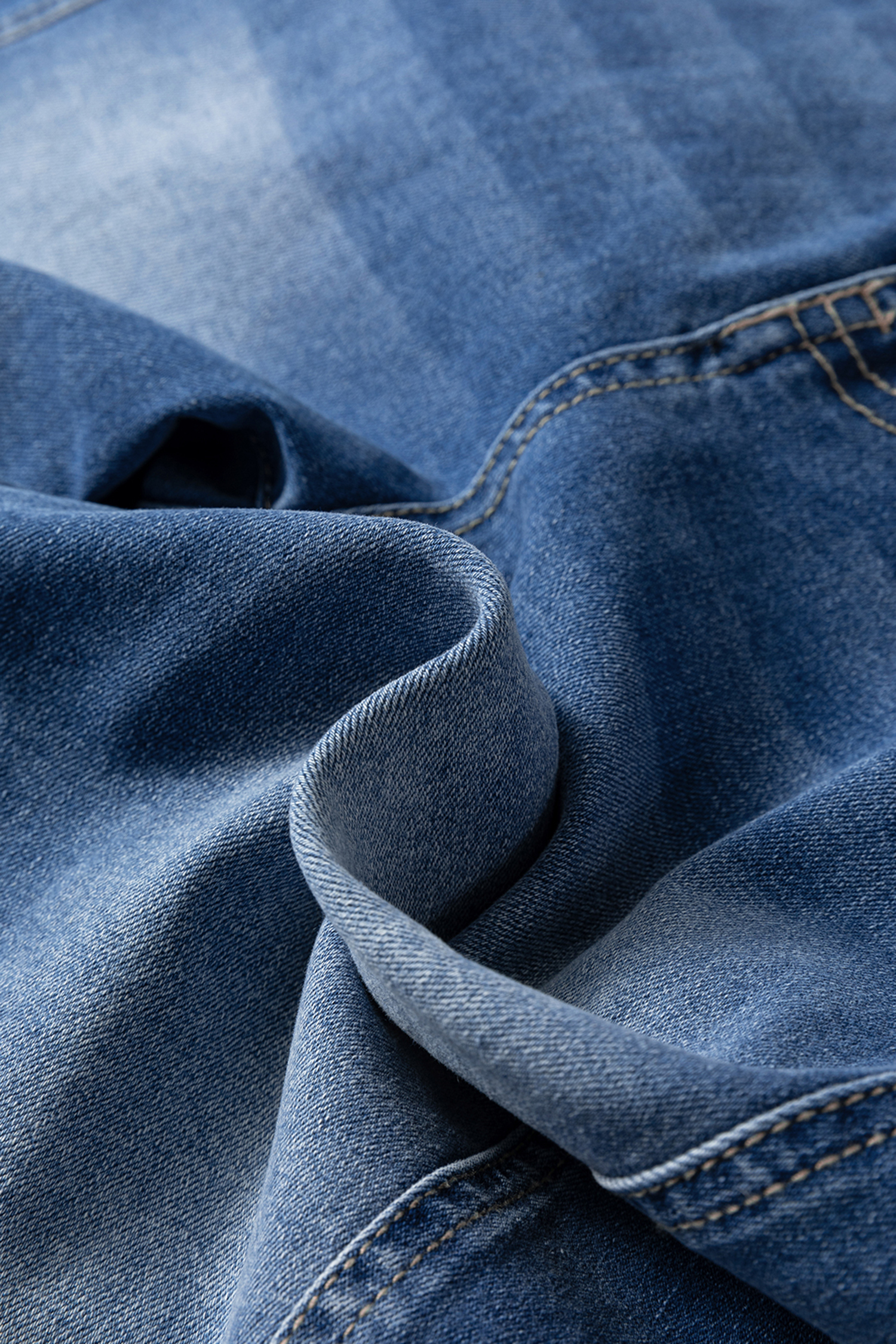 Dusk Blue Loose Straight Leg Cropped High Waist Jeans - loveforevers