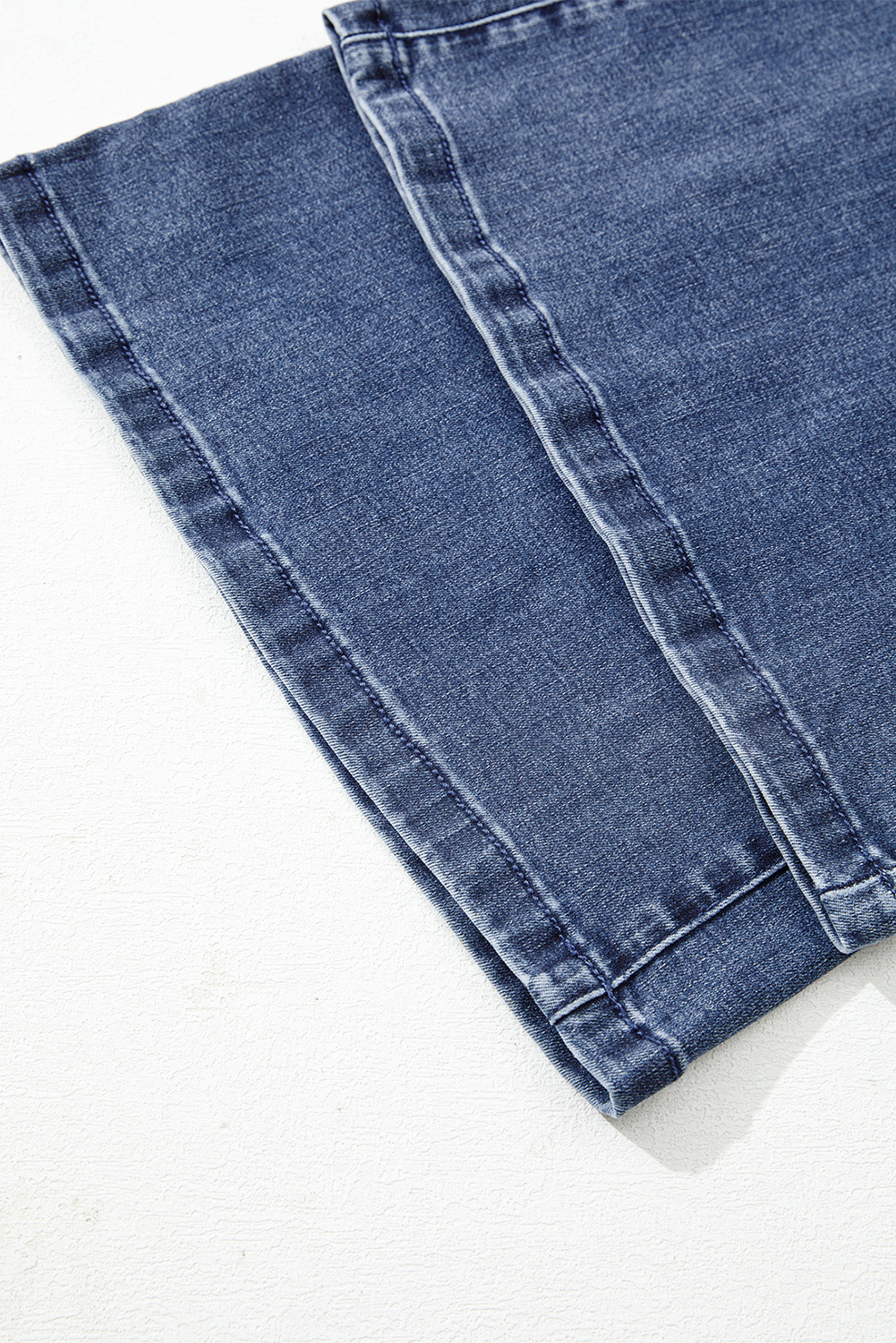 Dirty blue High Waist Button Zip Fly Bell Bottom Jeans - loveforevers